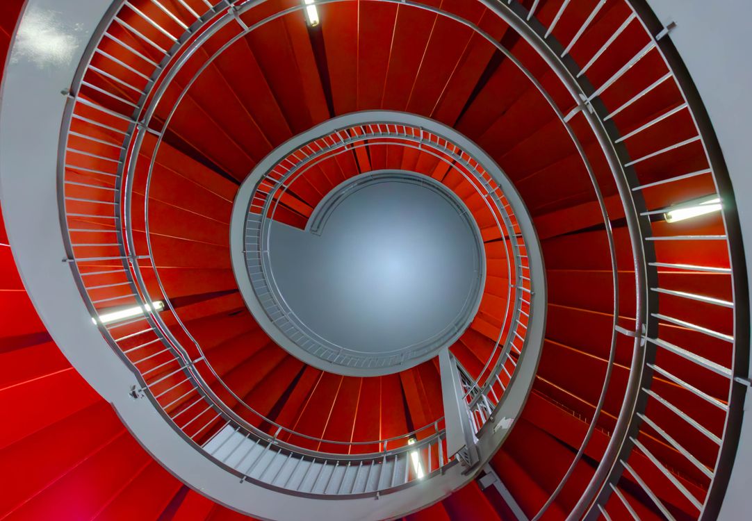 Red, Spiral Staircase · Free Stock Photo