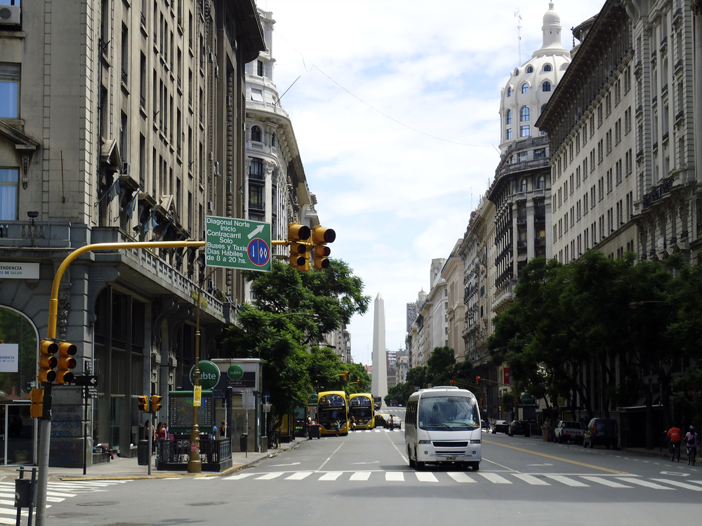 View Of A Street In Buenos Aires Argentina Free Stock Photo view-of-a-street-in-buenos-aires-argentina-free-stock-photo