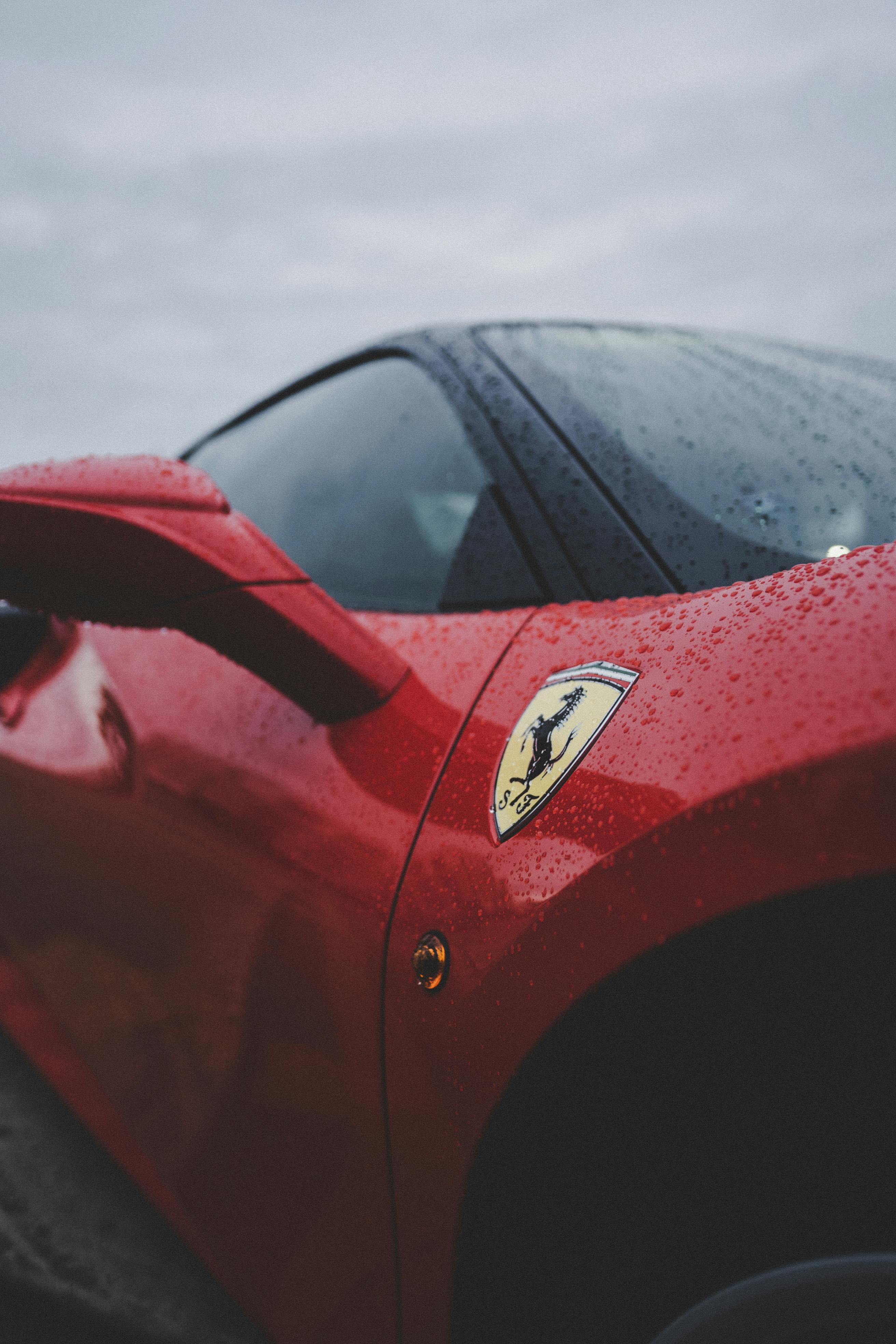 Red Ferrari Car Free Stock Photo