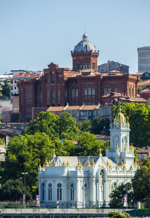 Free Panoramic view of historical buildings in Istanbul, featuring iconic architecture. Stock Photo
