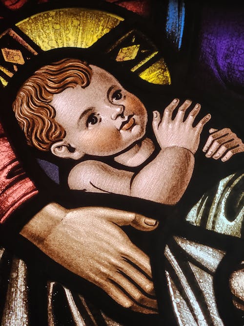 Baby Jesus Stained Glass Window