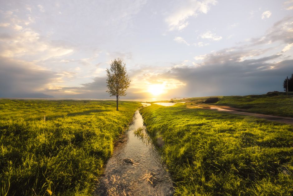 A serene peaceful landscape symbolizing hope, spiritual restoration, and renewal A serene peaceful landscape symbolizing hope, spiritual restoration, and renewal