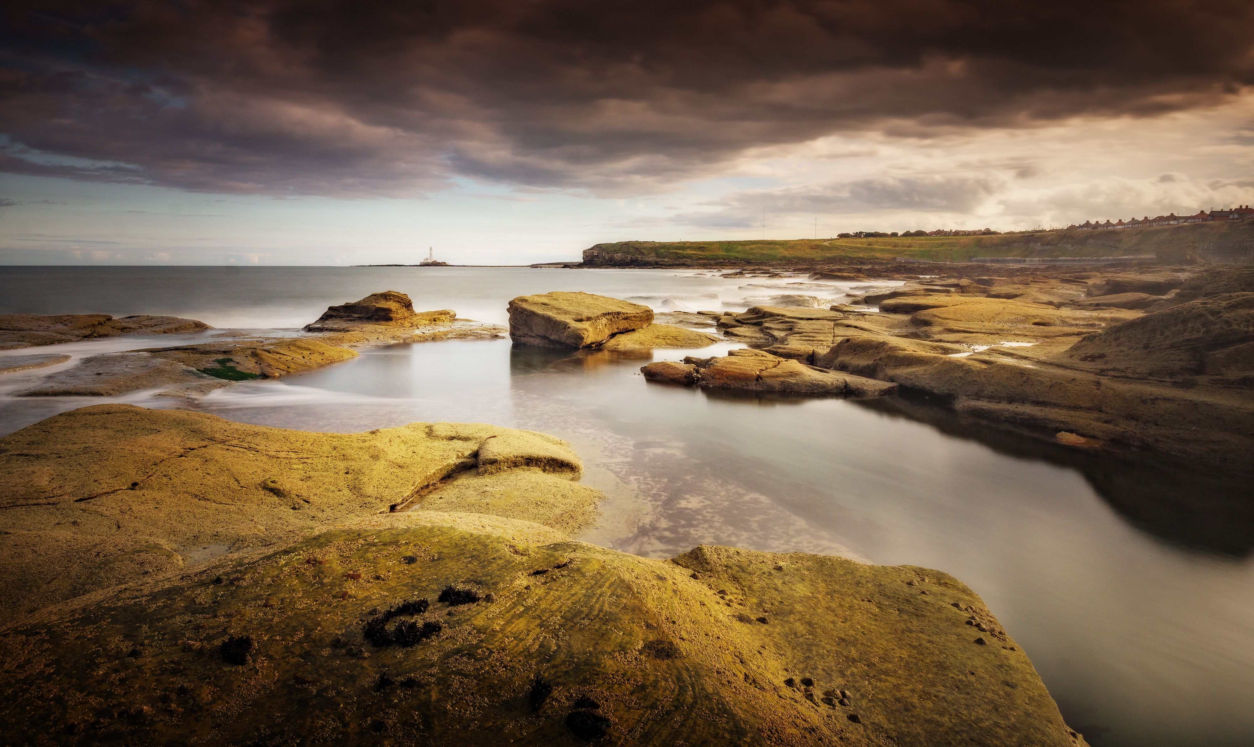 Rocks on Calm Seashore at Dawn · Free Stock Photo