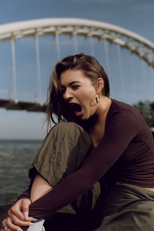 Free stock photo of alone, beach point, beautiful women