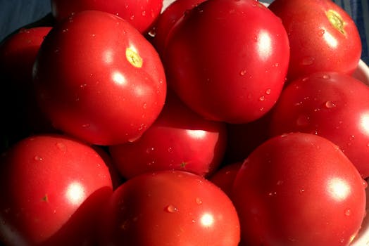 Full Frame Shot of Red Tomatoes