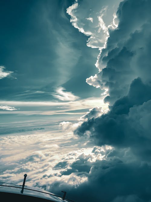 Free stock photo of airplane view, aviation, beautiful sky