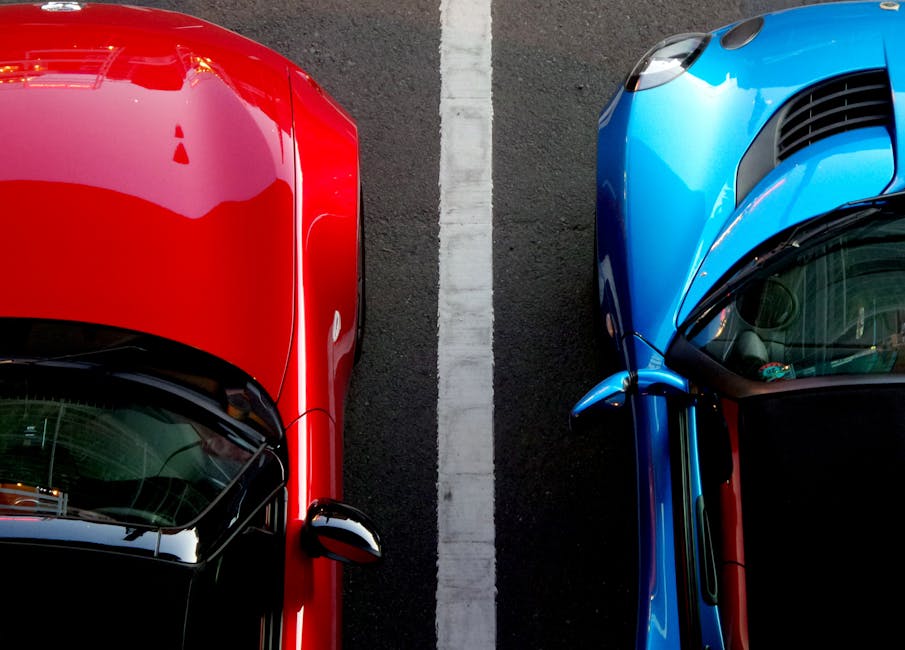 Close-up View of Cars