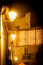 Lighted Sconce during Nighttime