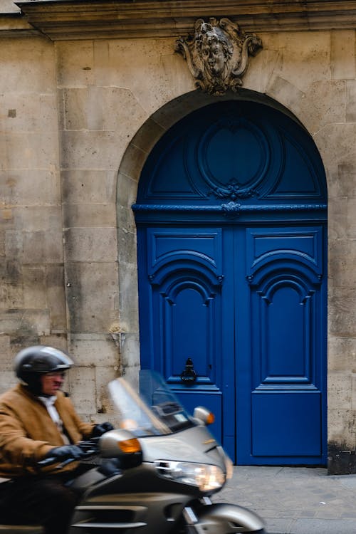 Man Riding Motorcycle 