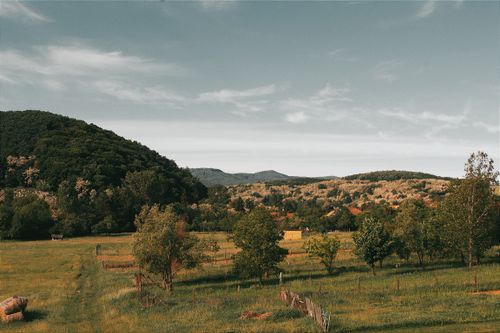 Free Scenic view of lush hills, valleys, and meadows in Hungary, perfect for nature lovers. Stock Photo