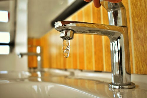 Free Silver Lever Handle Faucet Stock Photo