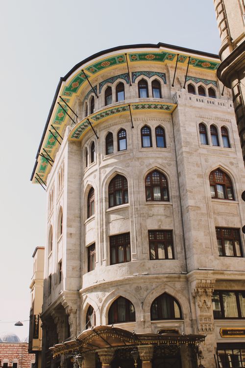 Free Elegant Ottoman architecture of a historic building in Istanbul, Turkey. Stock Photo