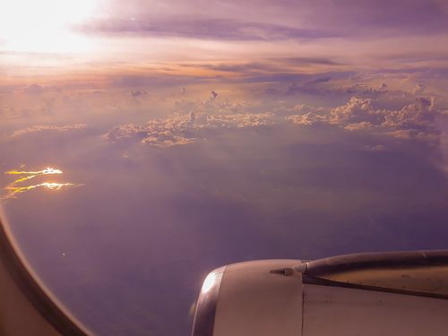 Free stock photo of airplane, airplane window, reflection Stock Photo