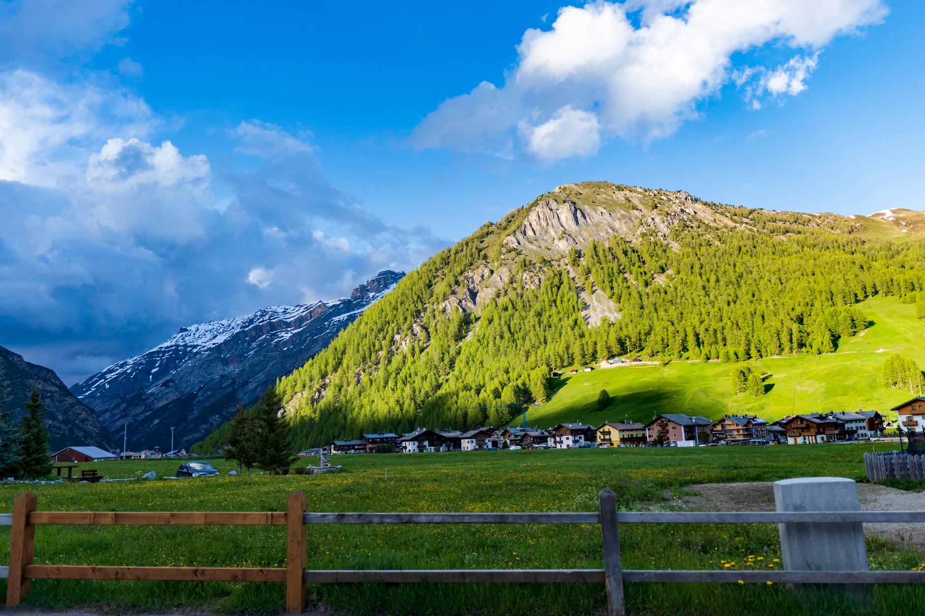 Beautiful Tuscan landscape with rolling hills and a quiet village