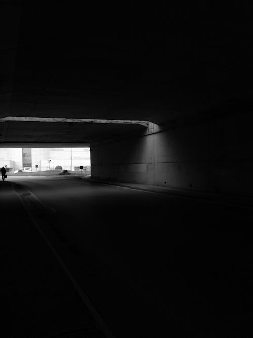 Foto Monocromática Del Túnel