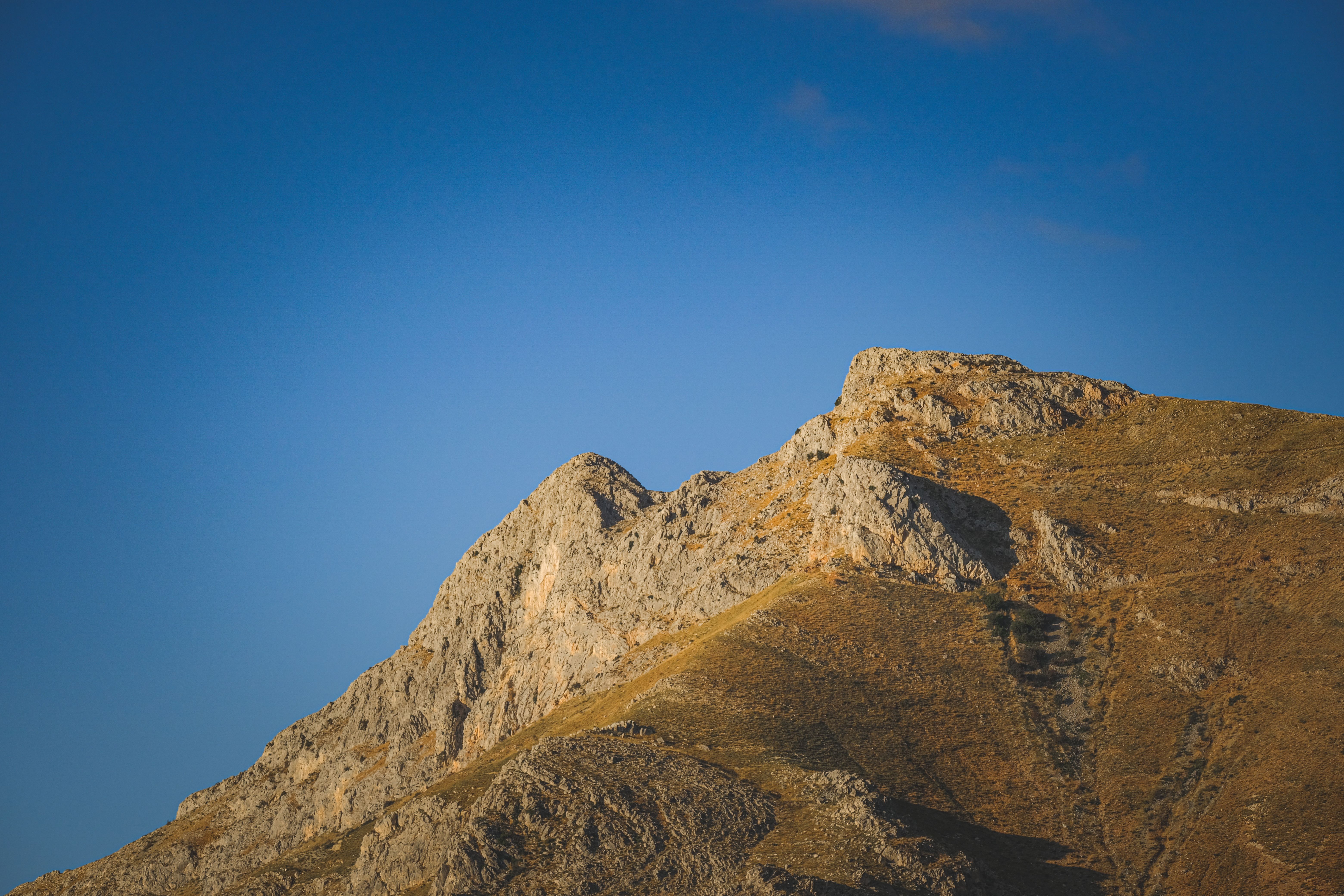 A ridgeline catching the first light