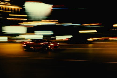 corvette, 在晚上, 开快车 的 免费素材图片