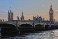 Bridge over River in City