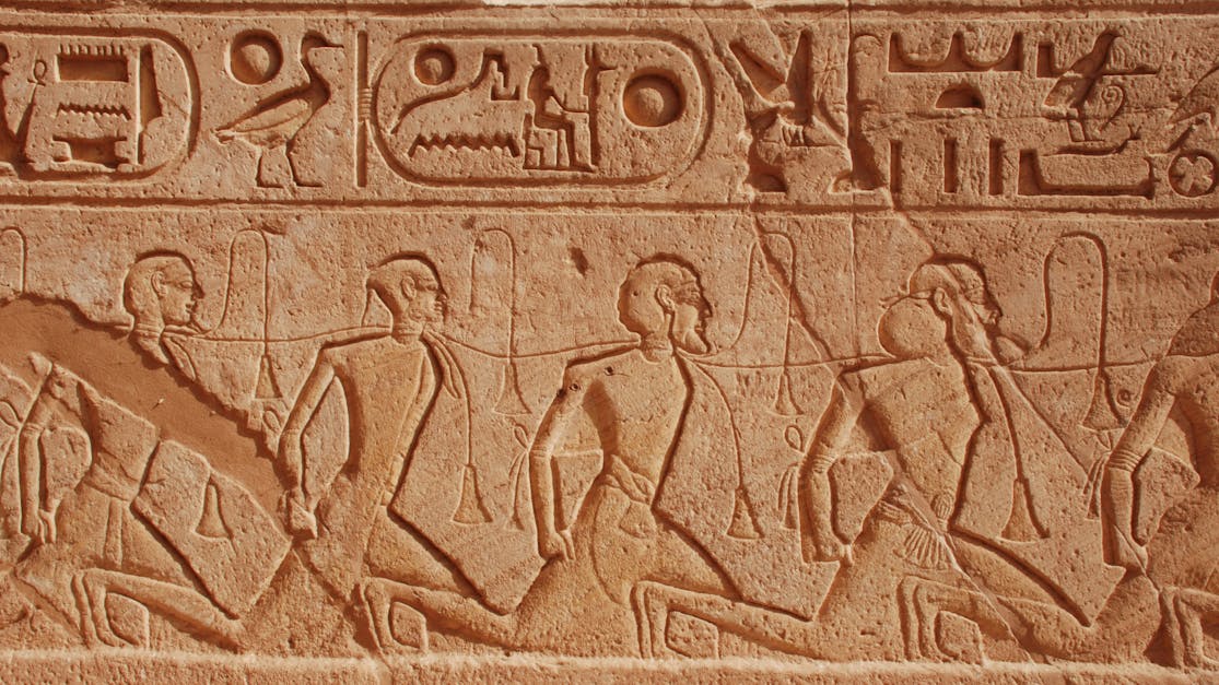 アブシンベル エジプト 象形文字の無料の写真素材