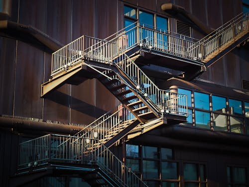 Low Angle View of Spiral Stairs