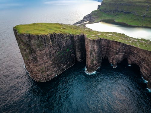 Aerial Shot Of Cliff