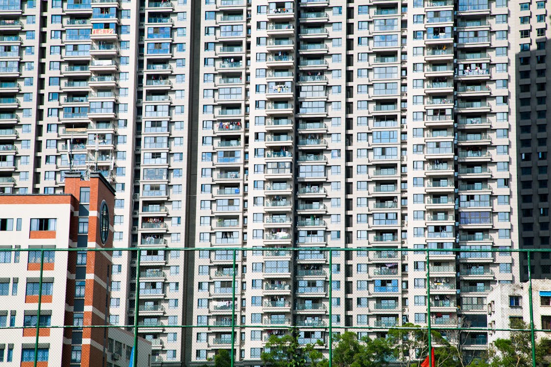 Aparment Buildings in City