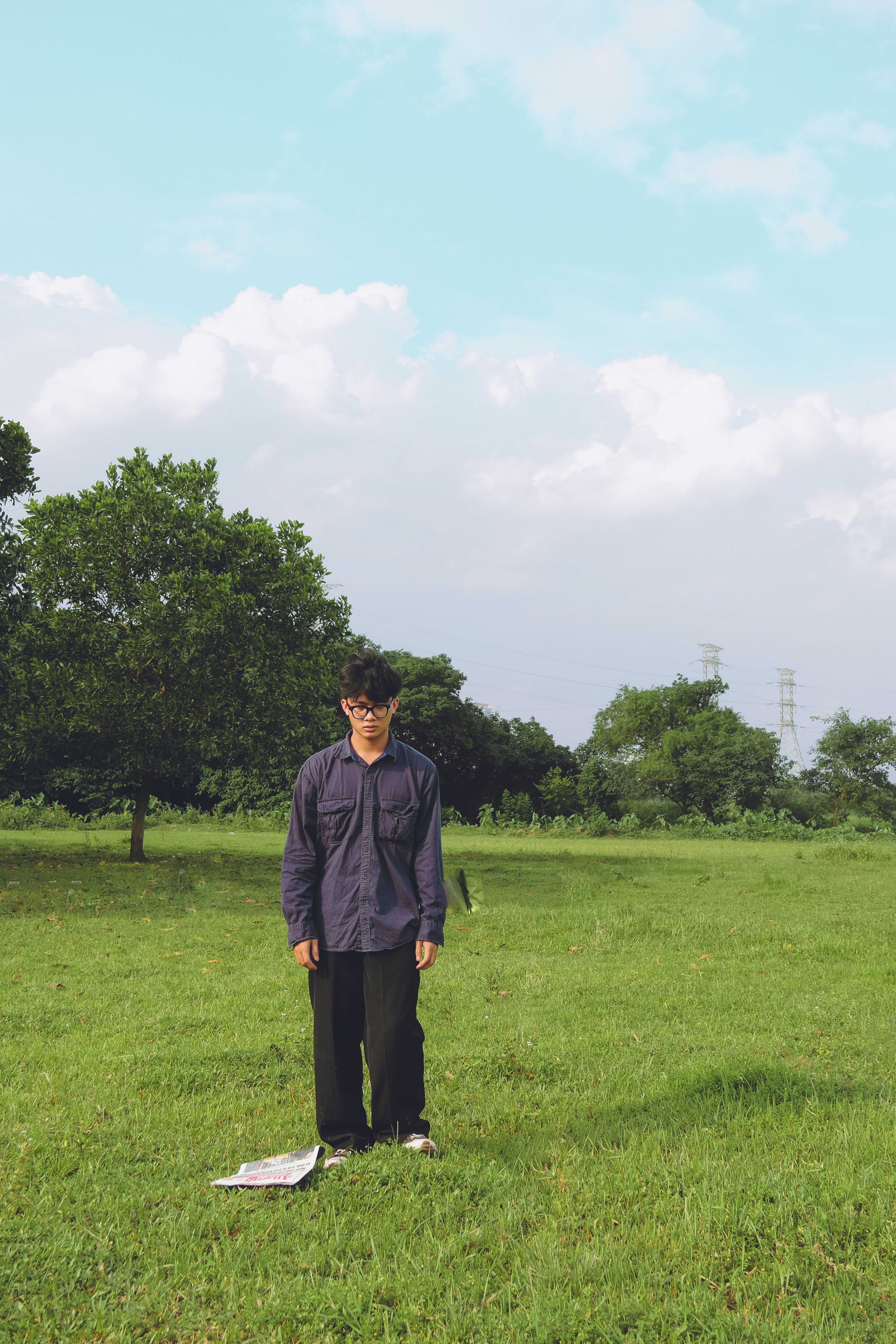Man Standing in Shirt on Field · Free Stock Photo