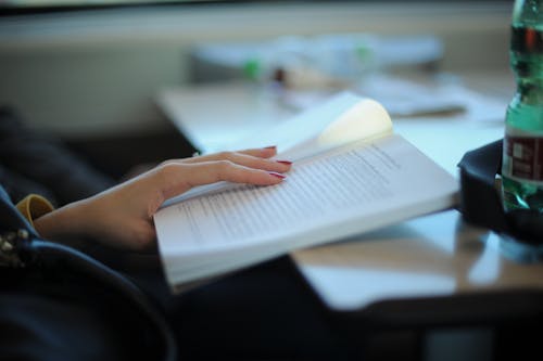 Free Woman Reading Her Notes Stock Photo