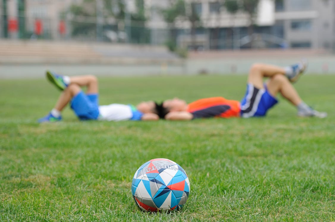 Free Soccer Ball on Grass Stock Photo