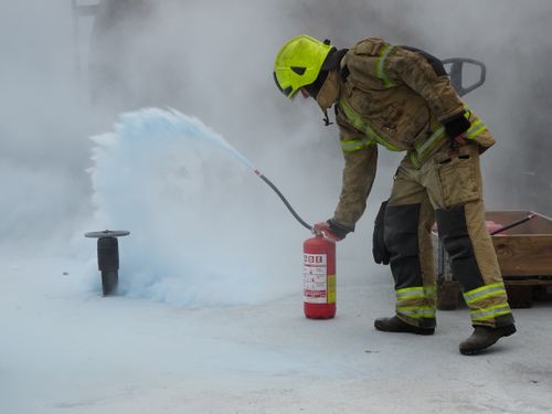 Free stock photo of fire extinguisher, fireman Stock Photo
