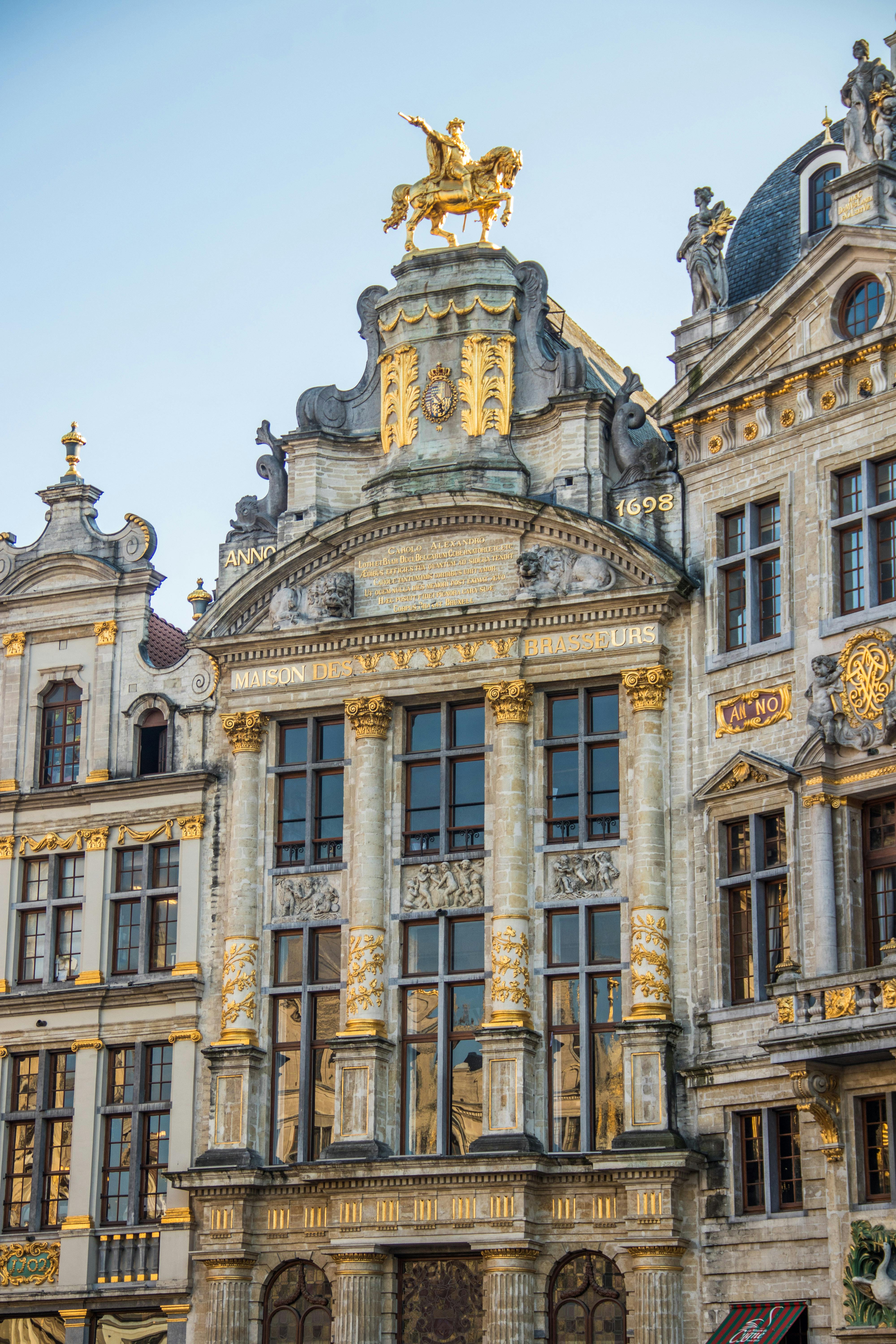 View Of Brussels City Center In The Evening Stock Photo - Download Image  Now - Brussels-Capital Region, Night, Art - iStock