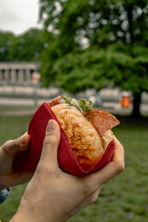 Street food in nature background