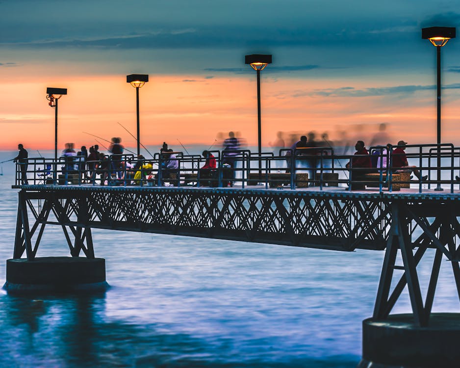 People on Bridge