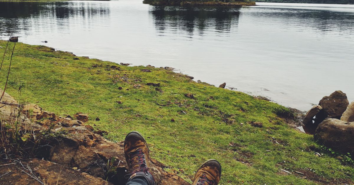 Enjoying a peaceful moment by the lakeside with lush greenery and tranquil waters.