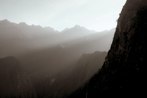 Free Foggy Mountain Stock Photo