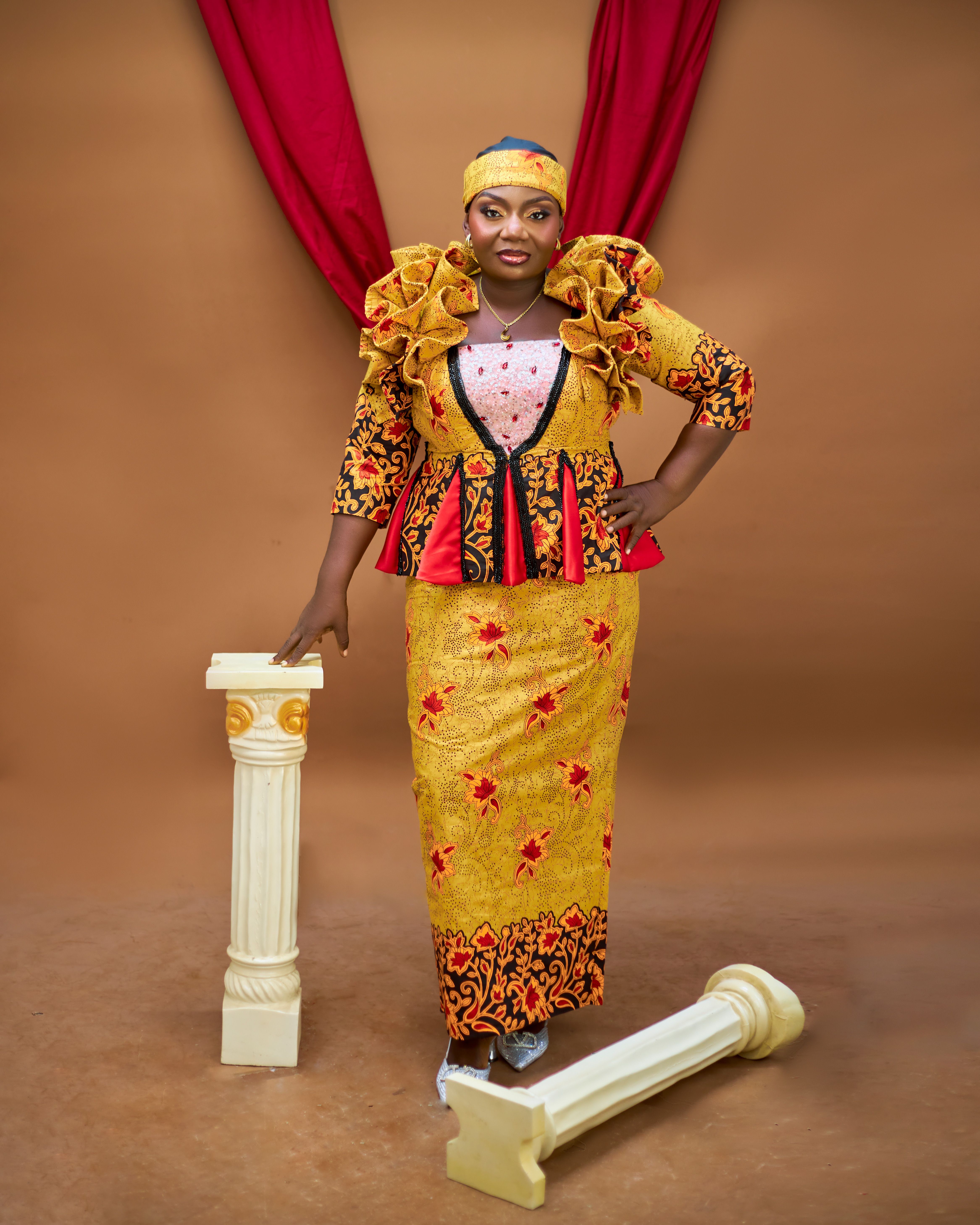 Robe de cérémonie imprimée