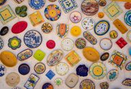 Assorted-color  of ceramic plates