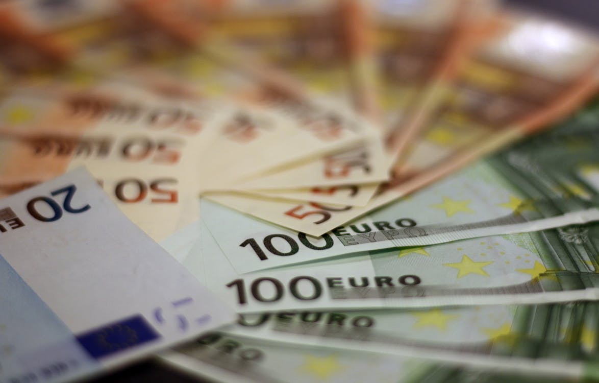Fan Różnych Banknotów Euro