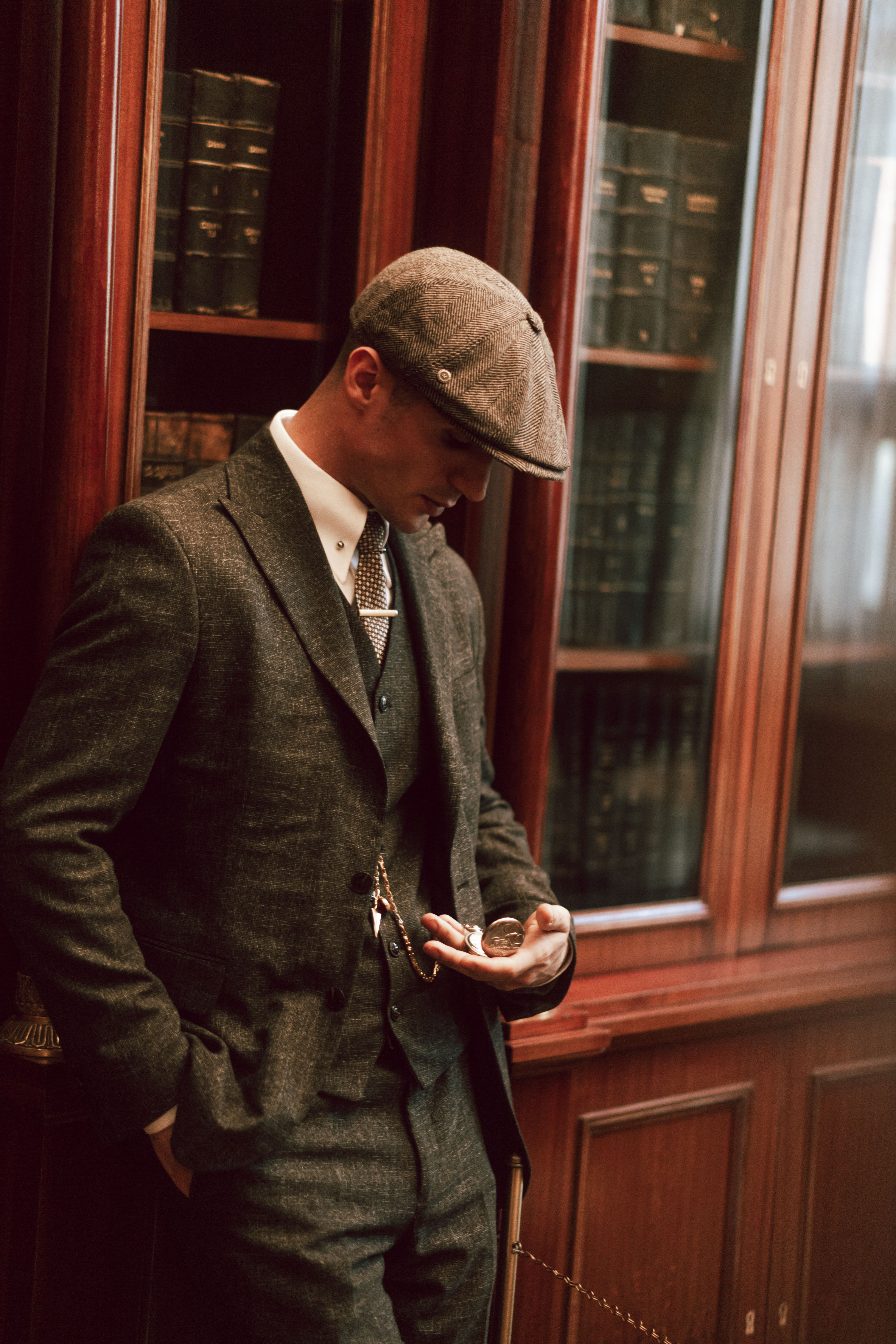 Elegant Man Wearing Flat Cap  Free Stock Photo