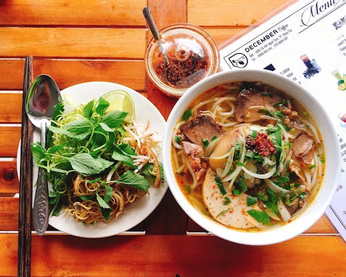 Top View Photo of Ramen Soup