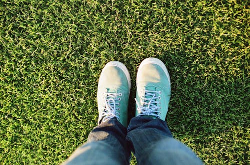 Barefooted Person on Grass · Free Stock Photo