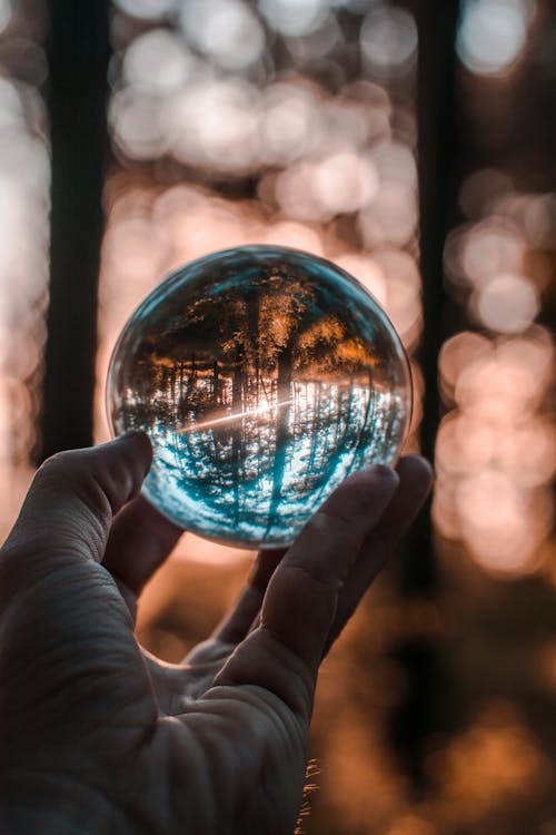 Close-Up Photo of Person Holding Crystal Ball