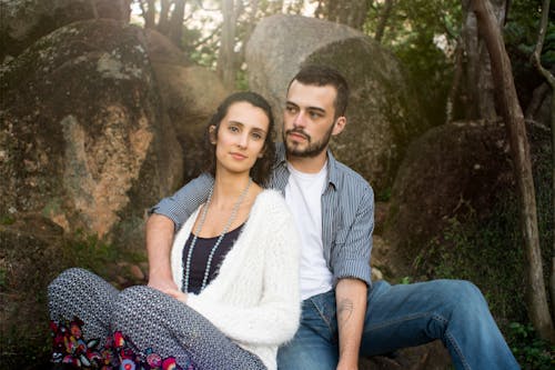 Free stock photo of boy and girl, couple, portrait