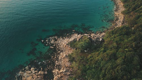 Foto Aérea De Rocky Shore