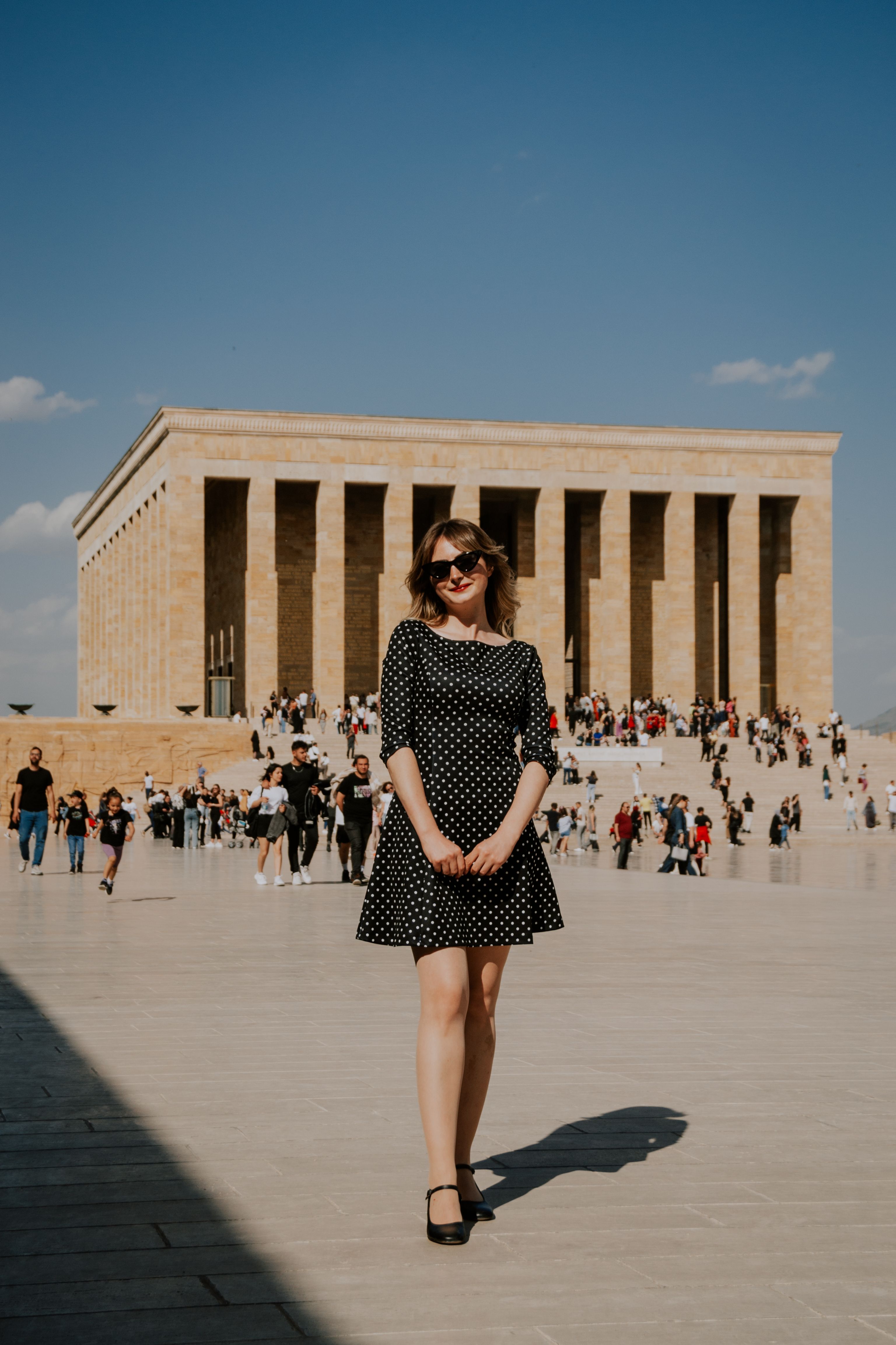 Portrait of a Woman Posing in a Dress · Free Stock Photo