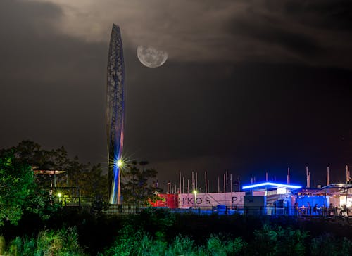 Základová fotografie zdarma na téma město, noc, socha