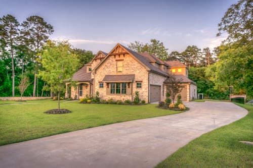 Beige Bungalow House