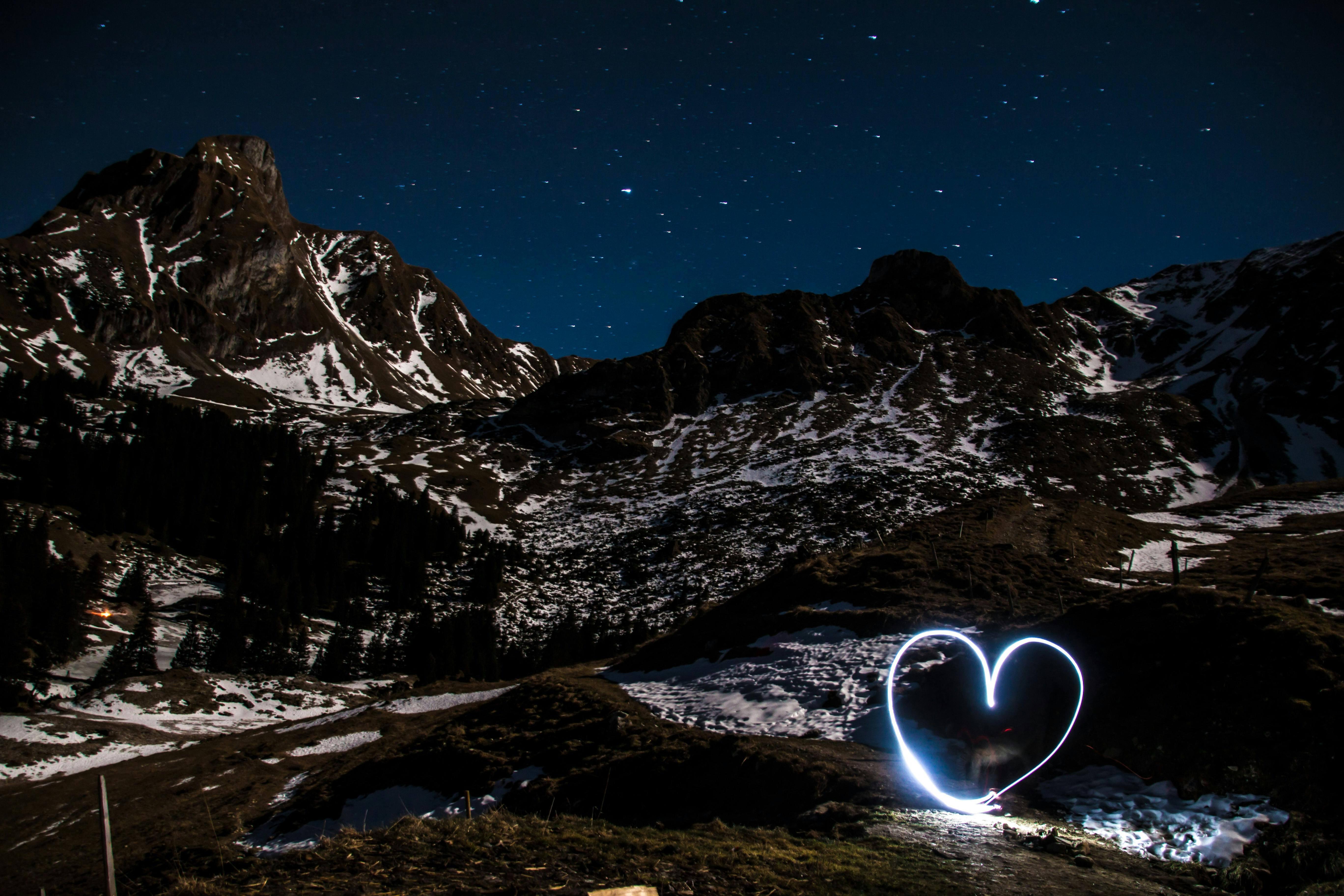Heart Light And Tundra Mountain Photography Free Stock Photo