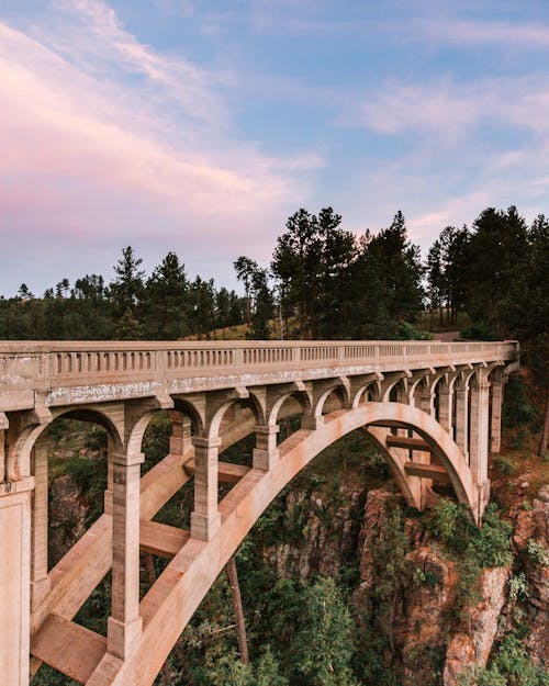 アーチ橋, 山岳, 峡谷の無料の写真素材