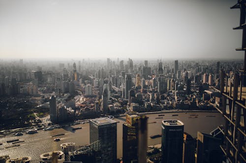 Aerial Photo of City Buildings